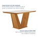 Mesa de Jantar 4 Lugares França com Vidro Castanho/Cinamomo/Suede Capuccino - Lj Móveis