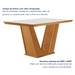 Mesa de Jantar 4 Lugares França com Vidro Castanho/Cinamomo/Suede Creme - Lj Móveis