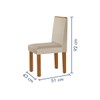 Mesa de Jantar 6 Lugares França com Vidro Castanho/Cinamomo/Suede Creme - Lj Móveis