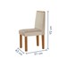 Mesa de Jantar 6 Lugares França com Vidro Castanho/Cinamomo/Suede Creme - Lj Móveis
