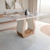 Mesa de Jantar 4 Lugares Belvedere com Vidro Mel/Off White/Veludo Pastel - Panorama Móveis
