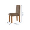 Mesa de Jantar 4 Lugares Austrália com Vidro Castanho/Cinamomo/Suede Capuccino 17016 - Lj Móveis