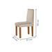 Mesa de Jantar 4 Lugares Austrália com Vidro Castanho/Cinamomo/Suede Creme 17016 - Lj Móveis