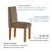 Mesa de Jantar 4 Lugares Austrália com Vidro Castanho/Cinamomo/Suede Capuccino 17017 - Lj Móveis