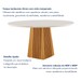 Mesa de Jantar 4 Lugares Austrália com Vidro Castanho/Cinamomo/Suede Capuccino 17017 - Lj Móveis
