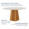 Mesa de Jantar 4 Lugares Austrália com Vidro Castanho/Cinamomo/Suede Creme 17017 - Lj Móveis