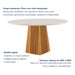Mesa de Jantar 4 Lugares Austrália com Vidro Castanho/Cinamomo/Suede Creme 17017 - Lj Móveis
