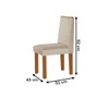Mesa de Jantar 4 Lugares Austrália com Vidro Castanho/Cinamomo/Suede Creme 17017 - Lj Móveis