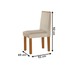 Mesa de Jantar 4 Lugares Austrália com Vidro Castanho/Cinamomo/Suede Creme 17017 - Lj Móveis