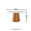Mesa de Jantar 4 Lugares Austrália com Vidro Castanho/Cinamomo/Suede Creme 17017 - Lj Móveis