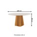 Mesa de Jantar 4 Lugares Austrália com Vidro Castanho/Cinamomo/Suede Creme 17017 - Lj Móveis