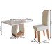 Mesa de Jantar 4 Lugares Belvedere Mel/Blonde/Nude - Panorama Móveis