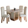 Mesa de Jantar 4 Lugares Belvedere Mel/Blonde/Nude - Panorama Móveis