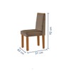 Mesa de Jantar 4 Lugares Austrália com Vidro Castanho/Cinamomo/Suede Capuccino - Lj Móveis
