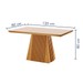 Mesa de Jantar 4 Lugares Austrália com Vidro Castanho/Cinamomo/Suede Capuccino - Lj Móveis