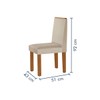 Mesa de Jantar 4 Lugares Austrália com Vidro Castanho/Cinamomo/Suede Creme - Lj Móveis