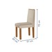 Mesa de Jantar 4 Lugares Austrália com Vidro Castanho/Cinamomo/Suede Creme - Lj Móveis