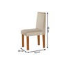 Mesa de Jantar 6 Lugares Austrália com Vidro Castanho/Cinamomo/Suede Capuccino - Lj Móveis