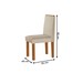 Mesa de Jantar 6 Lugares Austrália com Vidro Castanho/Cinamomo/Suede Capuccino - Lj Móveis