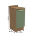 Balcão de Cozinha 40 Cm Isabel 1 Porta Nogueira/Verde - Kappesberg