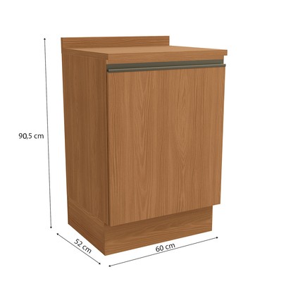 Balcão de Cozinha 60 Cm Mônica 1 Porta Canela - Kappesberg