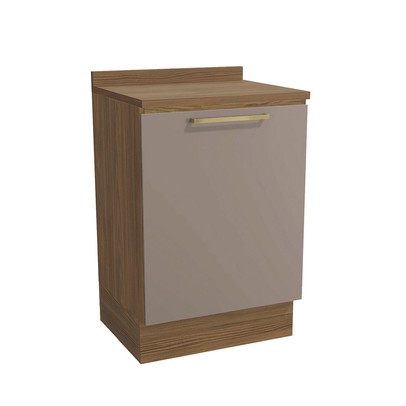 Balcão de Cozinha 60 Cm Isabel 1 Porta Nogueira/Fendi - Kappesberg