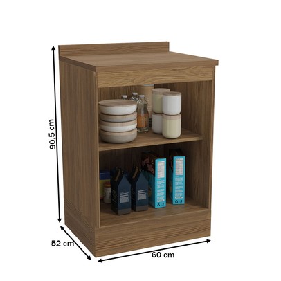 Balcão de Cozinha 60 Cm Isabel 1 Porta Nogueira/Fendi - Kappesberg