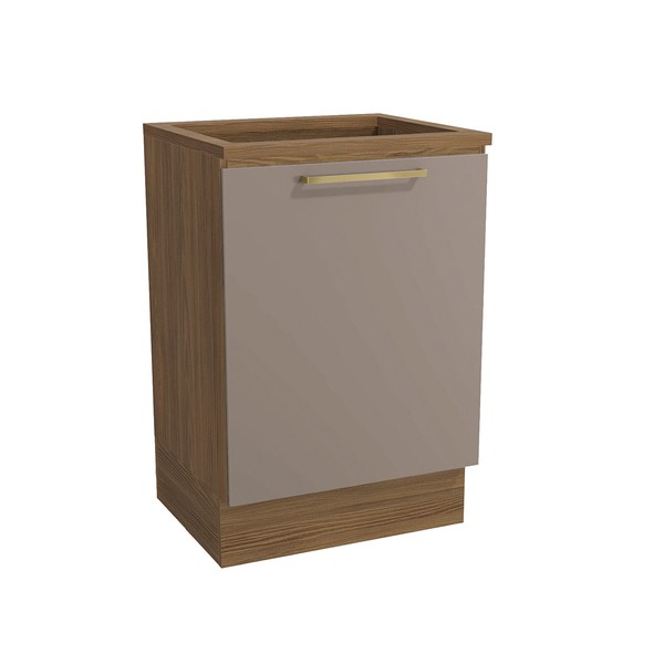 Balcão de Cozinha 60 Cm Isabel 1 Porta Nogueira/Fendi - Kappesberg