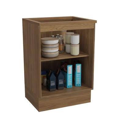 Balcão de Cozinha 60 Cm Isabel 1 Porta Nogueira/Verde - Kappesberg