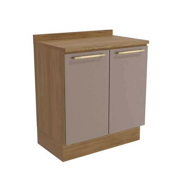 Balcão de Cozinha 80 Cm Isabel 2 Portas Fendi/Nogueira- Kappesberg