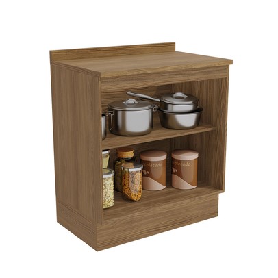 Balcão de Cozinha 80 Cm Isabel 2 Portas Fendi/Nogueira- Kappesberg