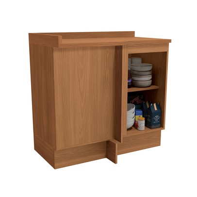 Balcão de Cozinha de Canto Mônica 1 Porta Canela - Kappesberg