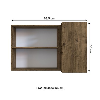 Armário Aéreo Cozinha Athena 2 Portas Itauba/Off - Irm Móveis