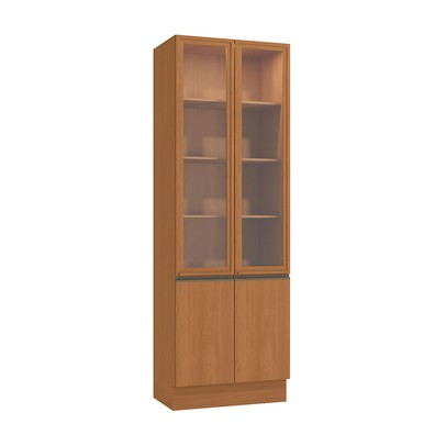 Cristaleira Mônica 4 Portas com Vidro e Led Canela - Kappesberg