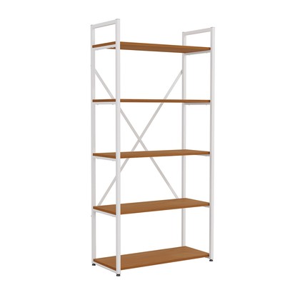 Estante para Livros Albi 4 Prateleiras Canela/Branco - Kappesberg