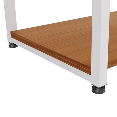 Estante para Livros Albi 4 Prateleiras Canela/Branco - Kappesberg