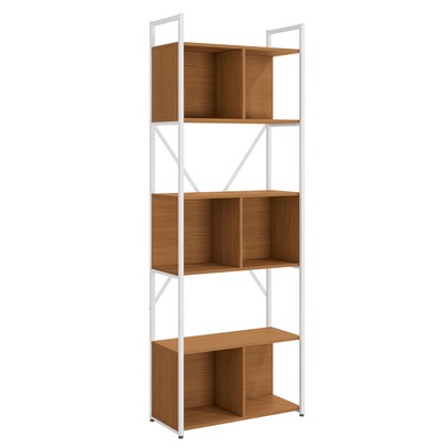 Estante para Livros Dili Canela/Branco Brilho - Kappesberg