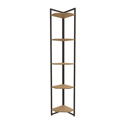 Estante para Livros Annecy 5 Prateleiras Freijó/Preto Fosco - Kappesberg