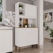 Armário de Cozinha Flora 3 Portas 1 Gaveta Branco - Pnr Móveis