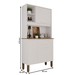 Armário de Cozinha Flora 3 Portas 1 Gaveta Branco - Pnr Móveis