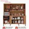 Armário de Cozinha Espanha 6 Portas 2 Gavetas Cinamomo/Preto - Pnr Móveis