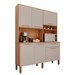 Armário de Cozinha Lirio 6 Portas 1 Gaveta Cinamomo/Off White - Pnr Móveis