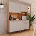 Armário de Cozinha Lirio 6 Portas 1 Gaveta Cinamomo/Off White - Pnr Móveis