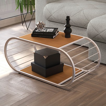 Mesa de Centro Zory Canela Brilho - Kappesberg