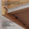 Armário de Cozinha Safira 8 Portas 2 Gavetas Ripado Cinamomo/Preto  - Pnr Móveis