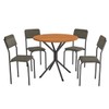 Mesa de Jantar 4 Lugares Annecy Preto Fosco - Kappesberg