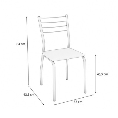Mesa de Jantar 4 Lugares Amaryllis Canela/Preto - Kappesberg