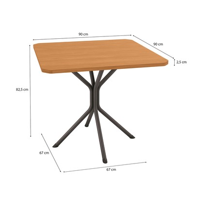 Mesa de Jantar 4 Lugares Amaryllis Canela/Preto - Kappesberg