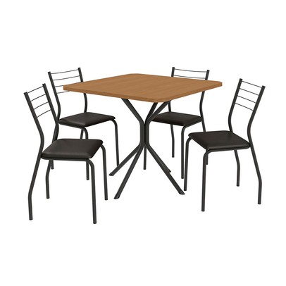 Mesa de Jantar 4 Lugares Amaryllis Canela/Preto - Kappesberg