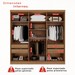 Guarda-Roupa Casal Itália 6 Portas 4 Gavetas Cinamomo/Off White - Pnr Móveis